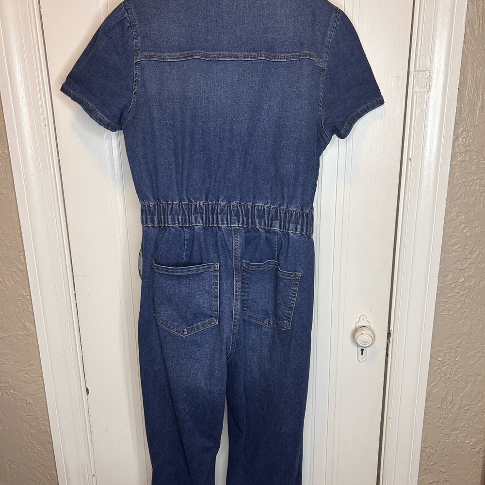Celebrity Pink Denim Jumpsuit - Picture 5 of 7